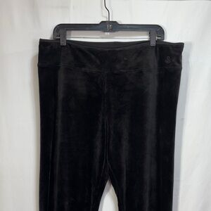 🦺 Cuddl Duds Plush Black Leggings velour stretch velvet: